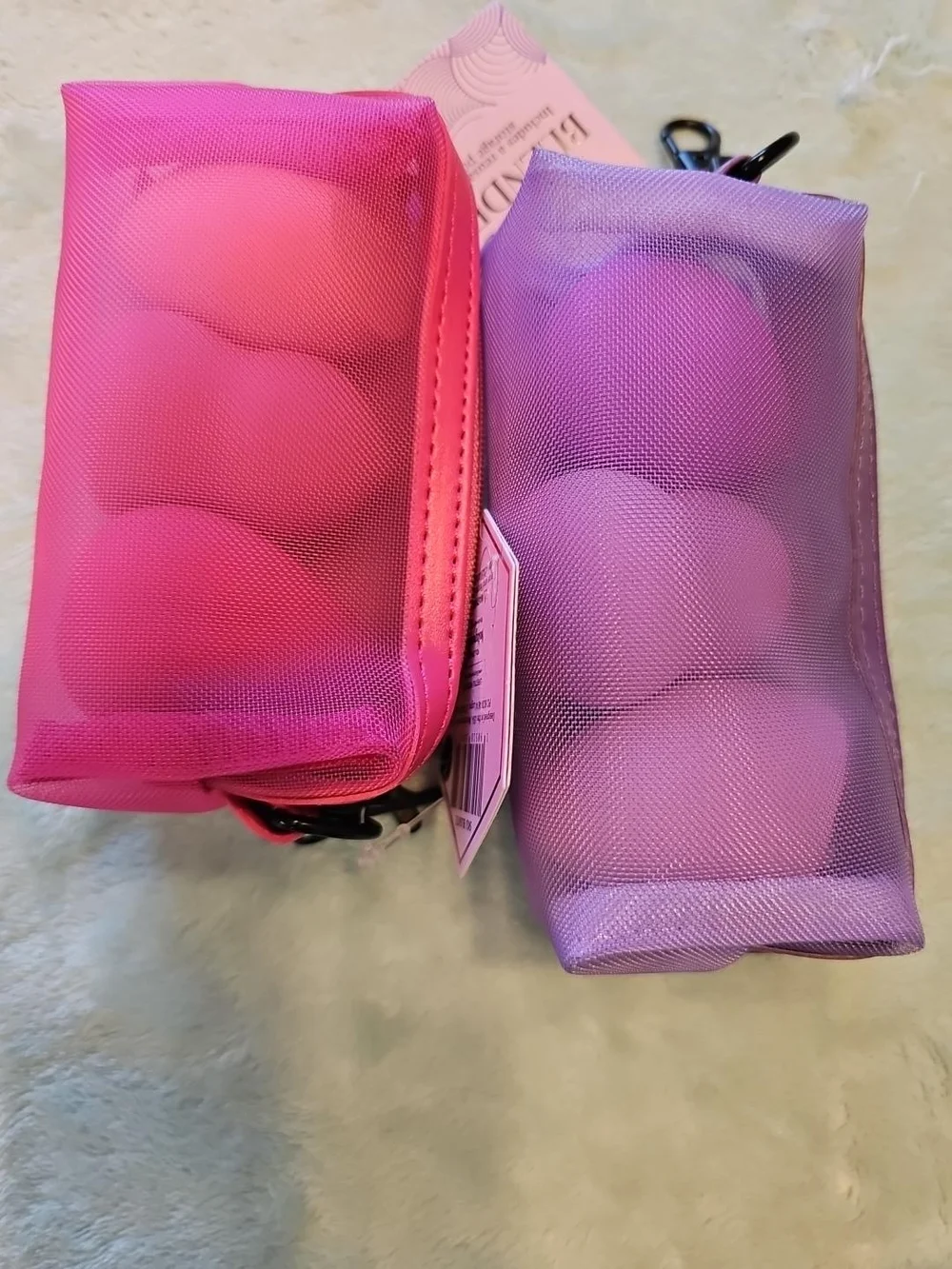 8 Piece  Mesh Makeup Sponge Pouches